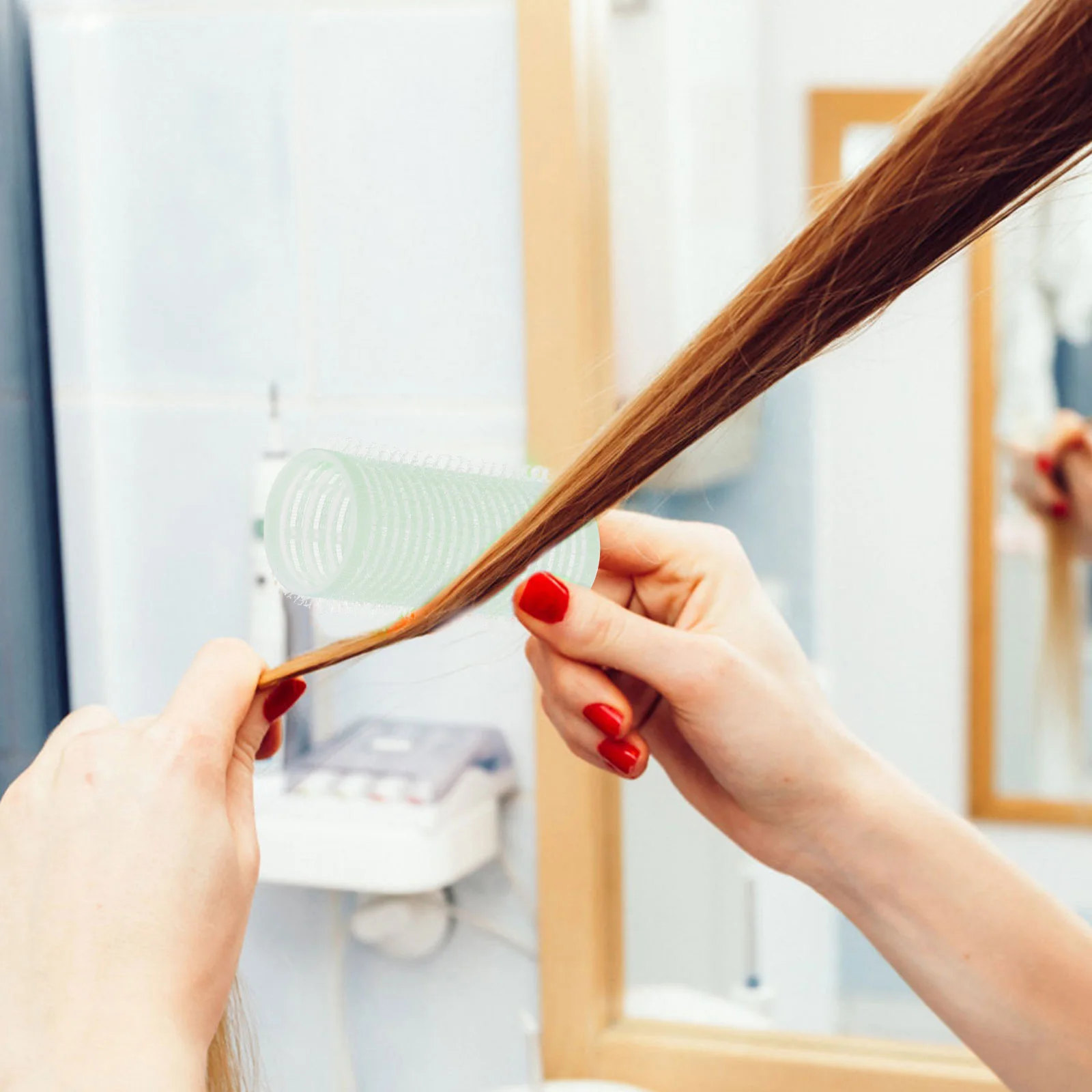 

4Pcs Wave Hair Curlers Sturdy Plastic Self Grip Rollers for Curly Straight Hair Salon DIY Hairdressing Tools Self Grip Curler