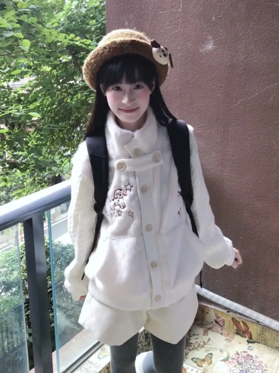 Cappotto maglione visone con colletto alla coreana retrò giapponese da donna Autunno Inverno Design Sensation Taglia piccola Soffice lavorato a maglia Open Car...