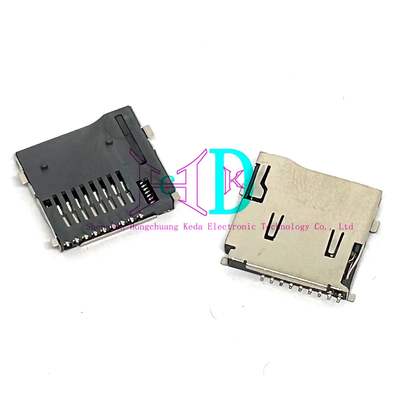 5PCS 9Pin Micro SD Card Slot Connector 9 Pin Self-elastic TF MicroSD Card Holder Deck For Phone Tablet Vehicle Navigation