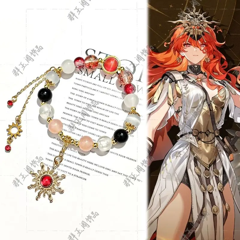 

Game Wuthering Waves AUGUSTA Cosplay Unisex Bracelet Crystal Chain Bangles Jewelry Beads Bracelets Pendant Accessories Xmas Gift