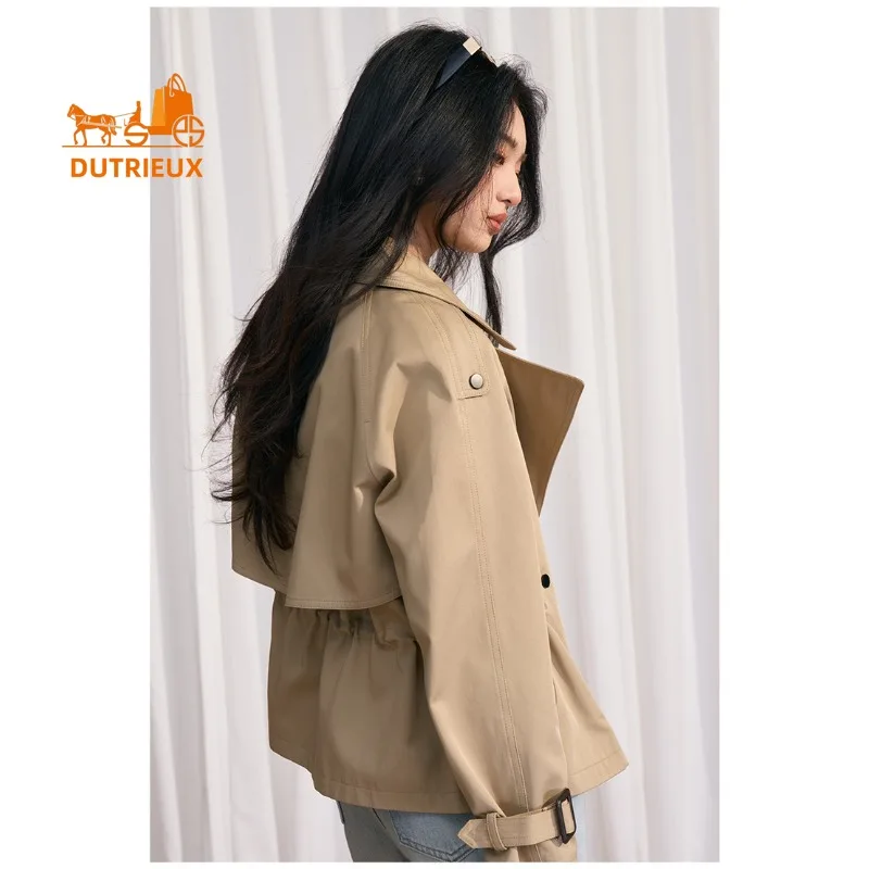2026 New Spring and Autumn Women's Short Comfortable Trench Coat, Casual and Versatile Jacket for Women