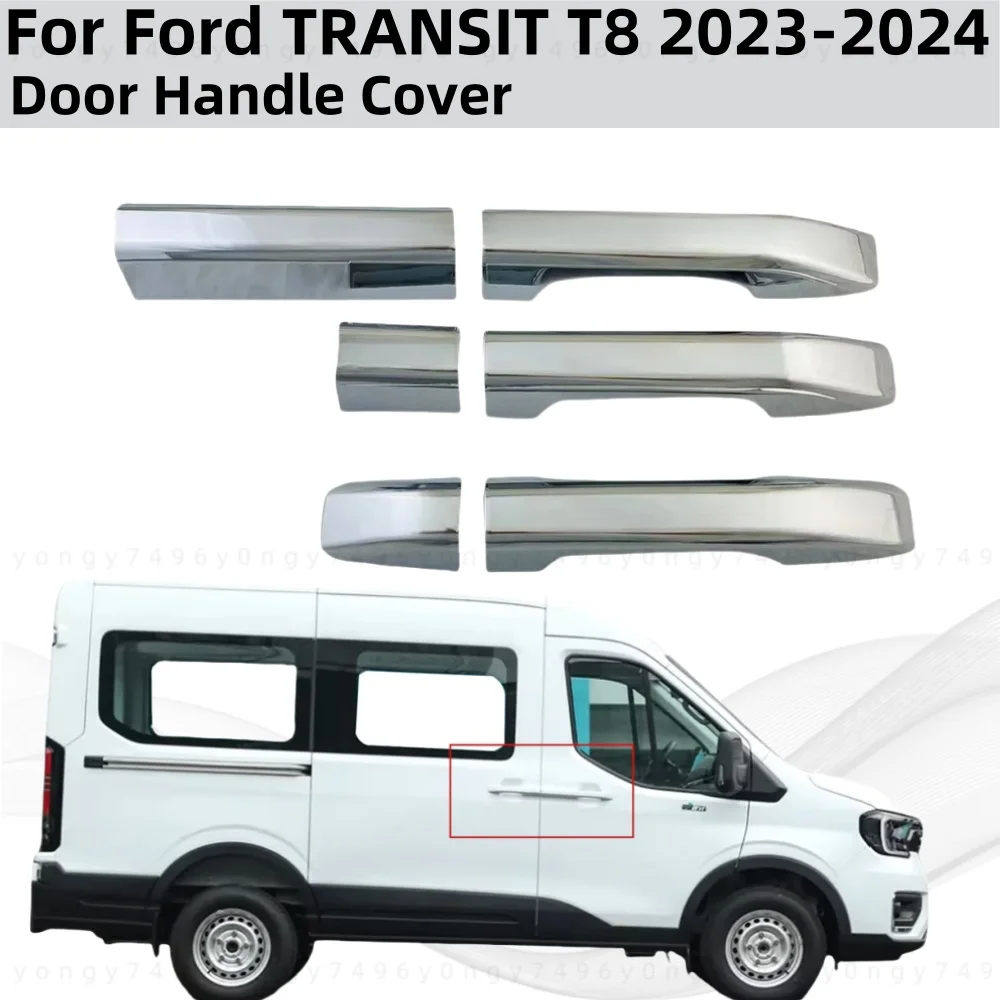 

Автомобильные аксессуары для Ford TRANSIT T8 2023 2024 2025 ABS Chrome, автозапчасти, дверная ручка, накладка, украшение автомобиля, стиль пасты
