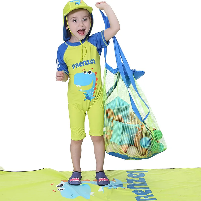 Children Sand Away Protable Mesh Bag Kids Toys Storage Bags Swimming Large Beach Bag for Towels Women Cosmetic Makeup Bag