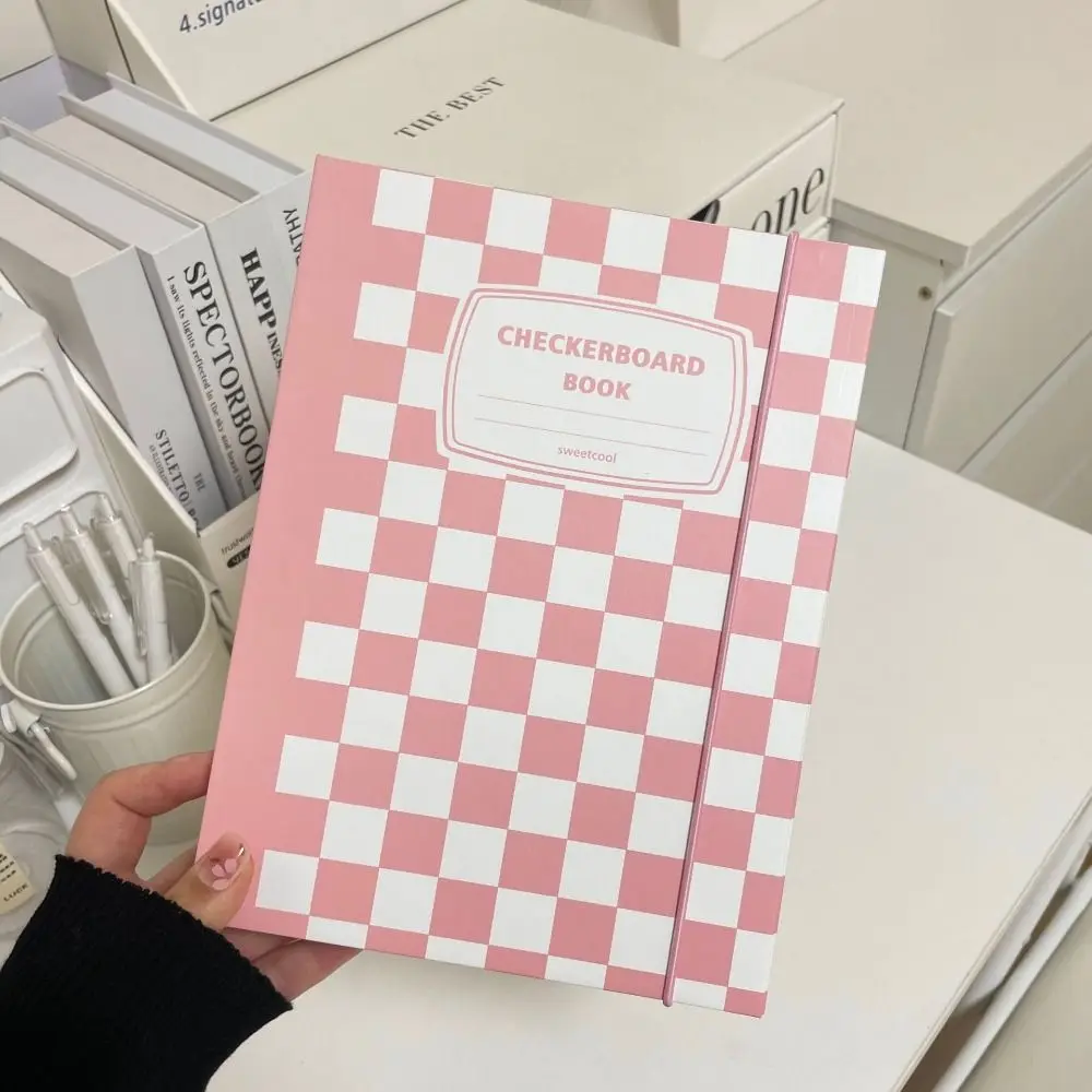 

Checkerboard A5 Kpop Idol Photocard Binder Book Jacket Loose-leaf Photo Card Holder Hard Cover 6-hole Idol Photo Album