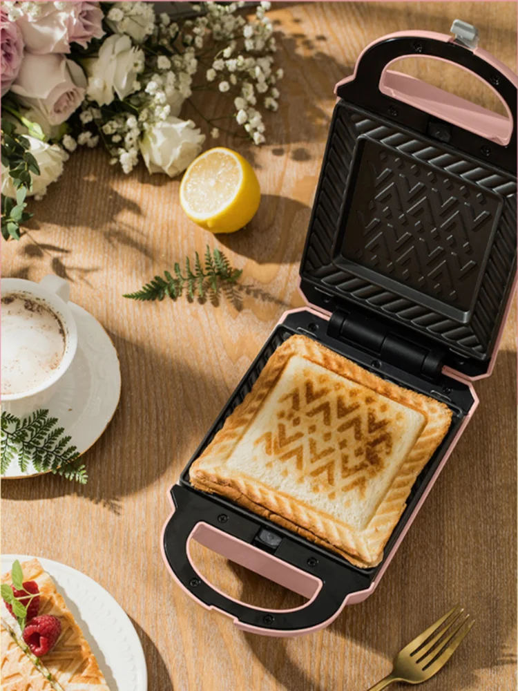 Electric Waffle Maker Non-stick Breakfast Baking Machine 220V DIY Breakfast Sandwich Baker Machine Bread Baking Pan