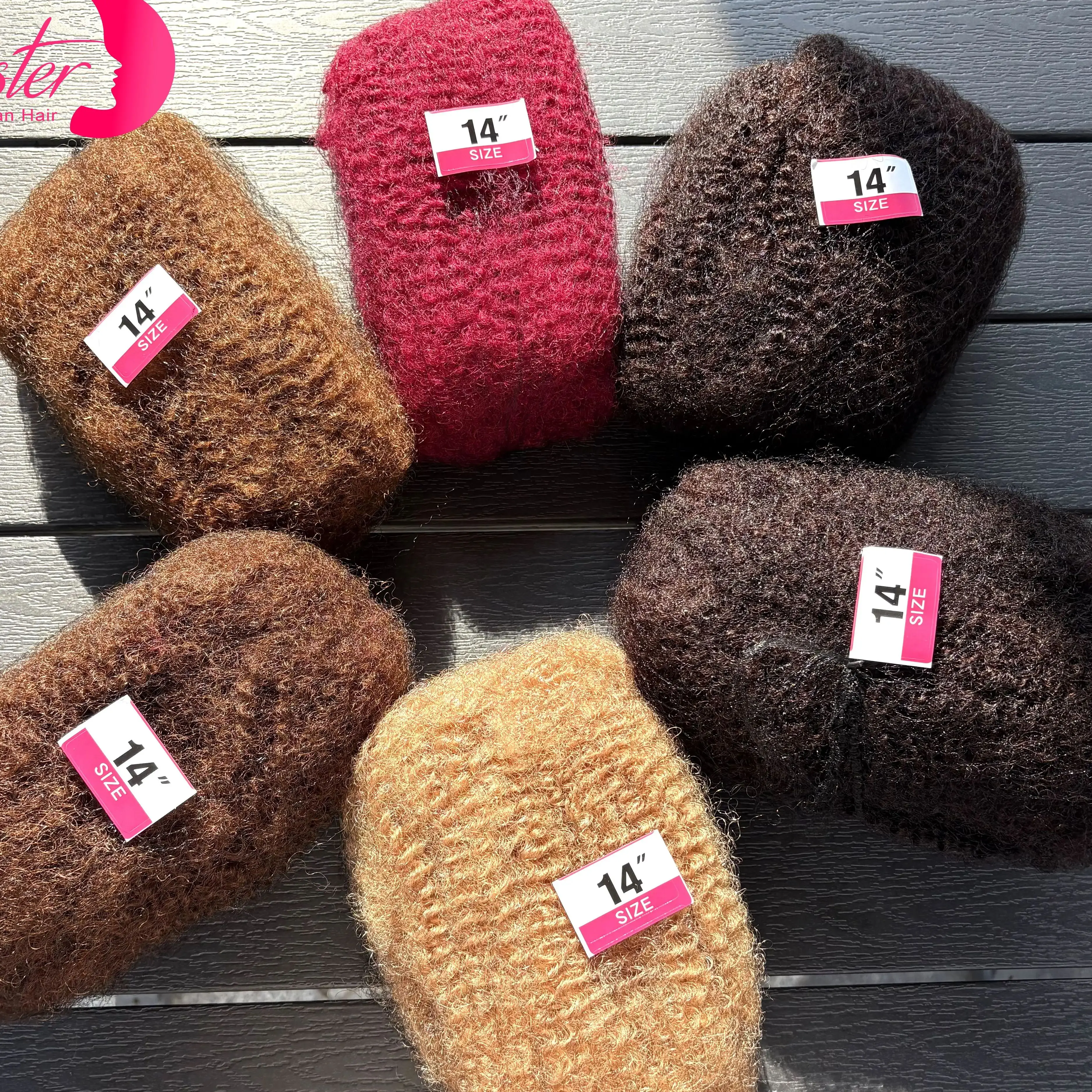 30g/Paczka 10-18 cali 4C Afro Kinky Ludzkie Włosy w Kępkach 100% Ludzkie Włosy Miękkie Afro Kinky Kępki Ludzkie do Przedłużania Loków/Twistów/Warkoczy — zdjęcie 2