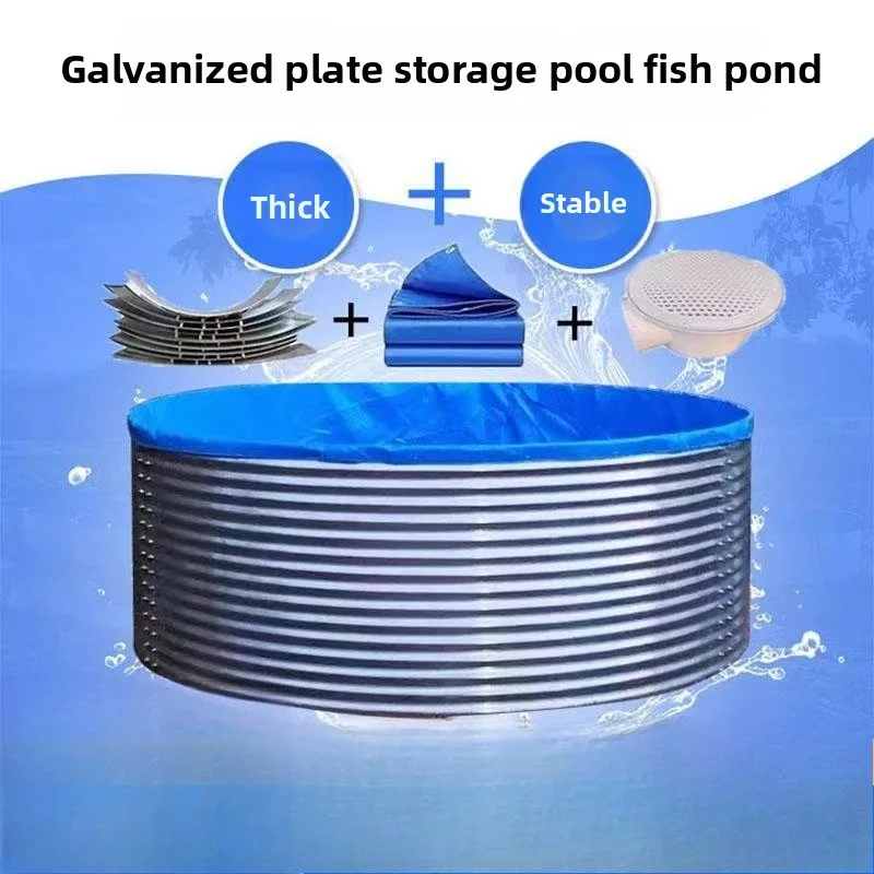 Agricultural Reservoir Thickened Galvanized Sheet Canvas Fish Pond Orchard Reservoir Water Storage Tank Forest Fire Pool