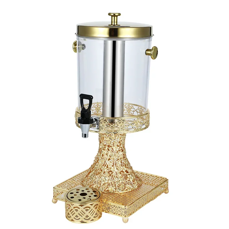 High-end cross-border gold-plated juice Ding hotel beverage machine buffet juice bucket tea bucket fruit tea bucket cold