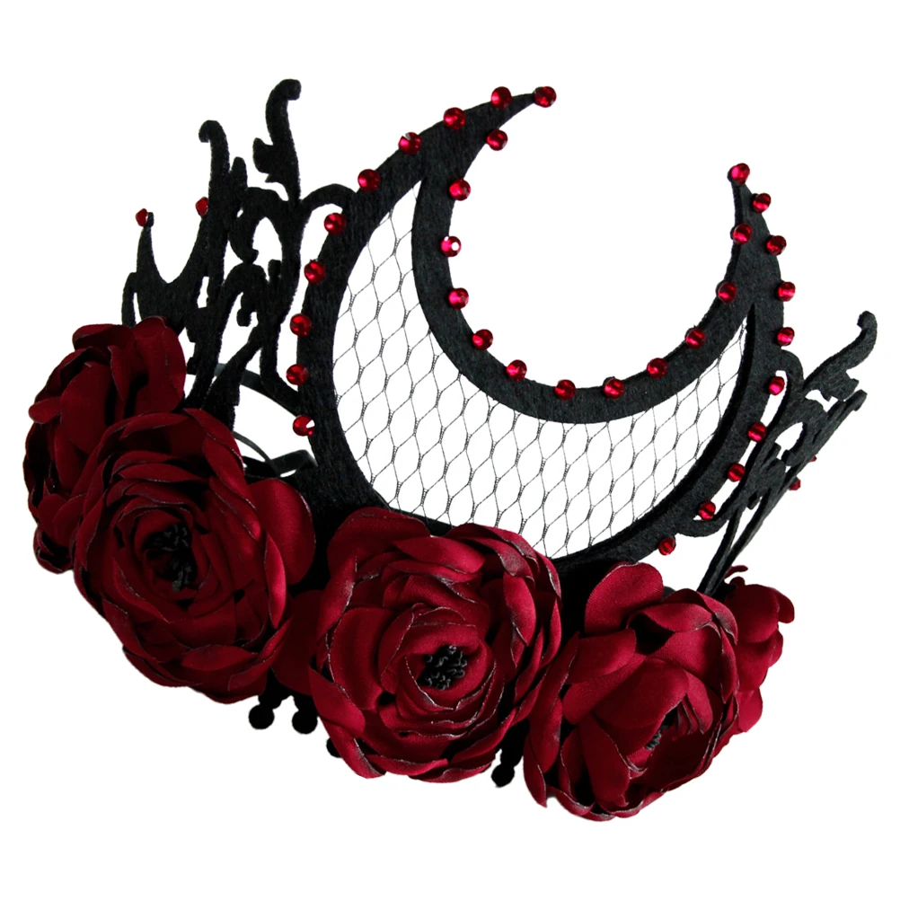 

Red Rose Tiara Adults Headb Festival Headb s Floral Crown Simulation Flower Bridal Hair Accessories