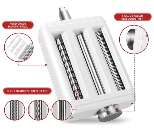 Spaghetti Cutter and Fettuccine Cutter Stainless Steel Pastry Noodle Cutter Attachments