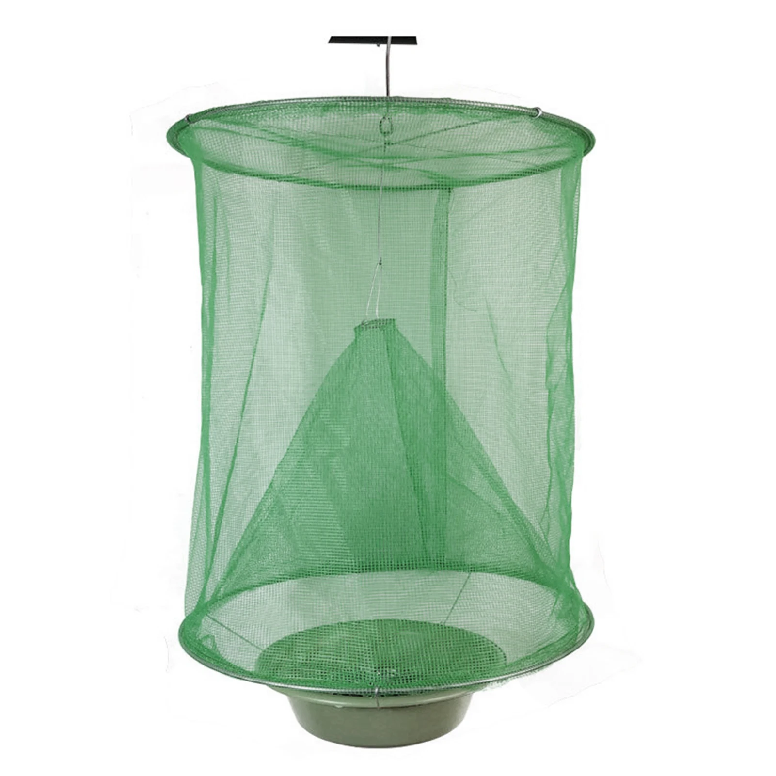 Reusable Hanging Fly Trap Farm Fly Catcher Mosquito Cage Fold-type Insect Trap Net for Home Ranch Garden Not Including Bowl