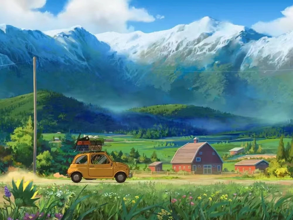 

Красивые пазлы с видами на деревни и автомобили, 500/1000/1200/2000 деталей, для семейного досуга, игр в игровой комнате, спальне, подарки