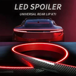120/130CM 12V Universal LED Spoiler Wing Rear Tail Light Turn Signal Multifunction Driving Brake Flash Trunk Lip Racing for Auto