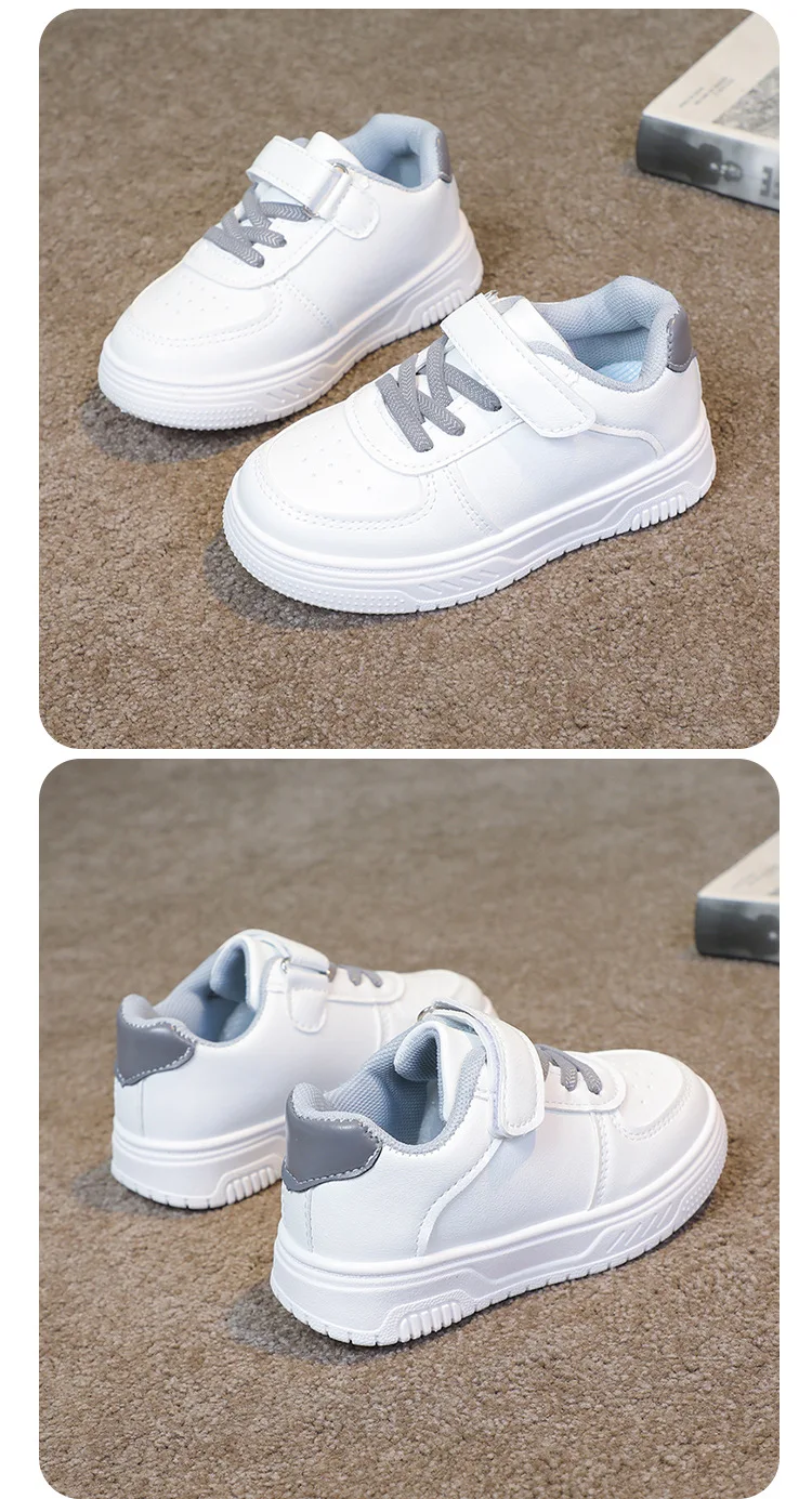2026 Herbst Kinder Barfußschuhe mit breiter Zehenbox für Jungen und Mädchen – Minimalistische Sneaker aus leichtem Kunstleder mit Klettverschluss – Detail 27