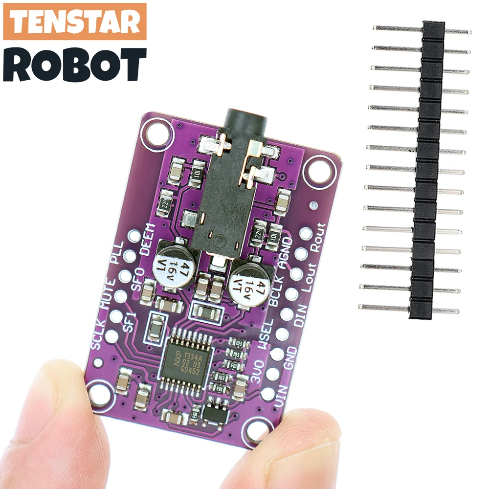 TENSTAR UDA1334A DAC Module UDA1334 I2S DAC Audio Stereo Decoder Module Board For Raspberry Pi