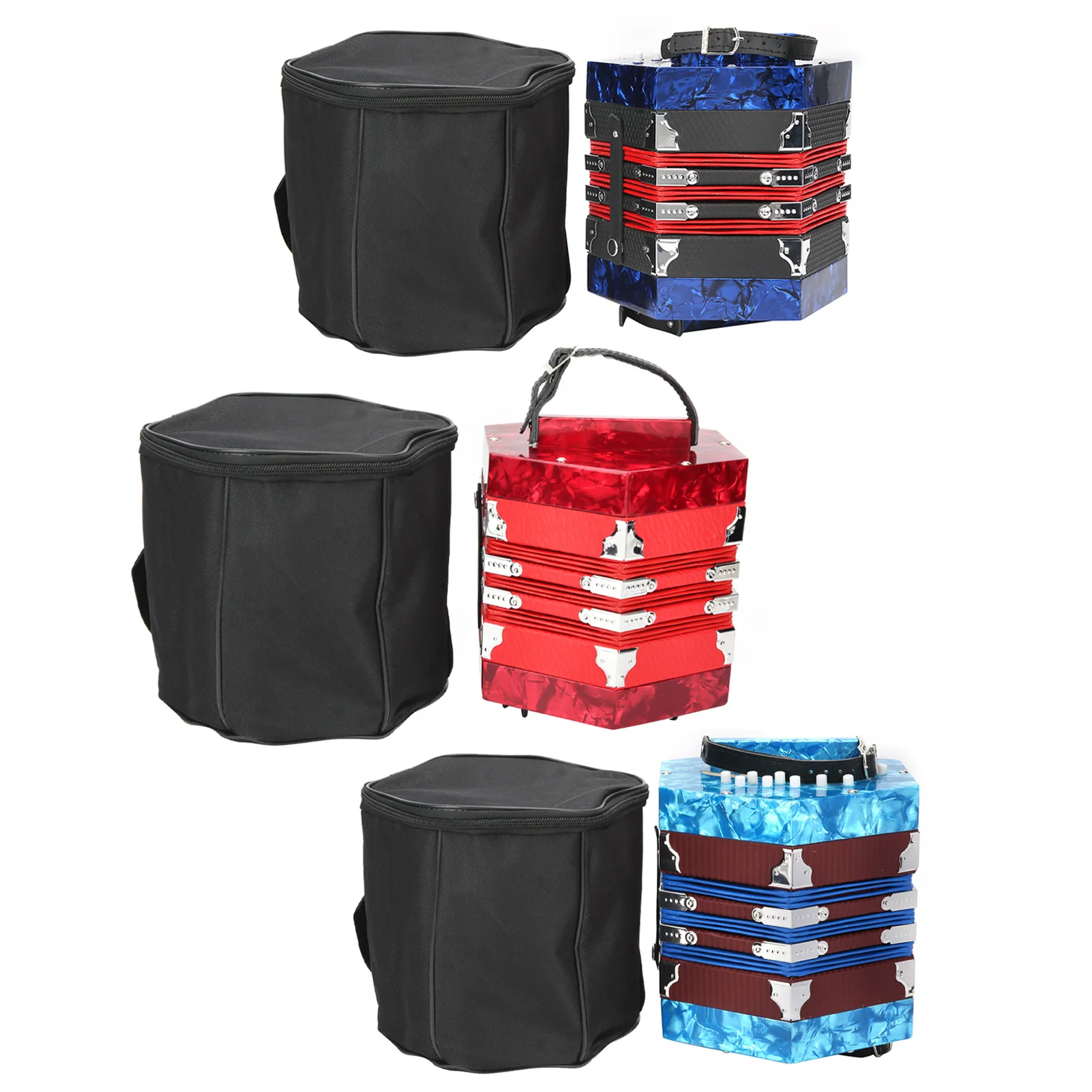Instrumento concertina acordeão concertina acordeão portátil profissional para adultos suprimentos de instrumento musical