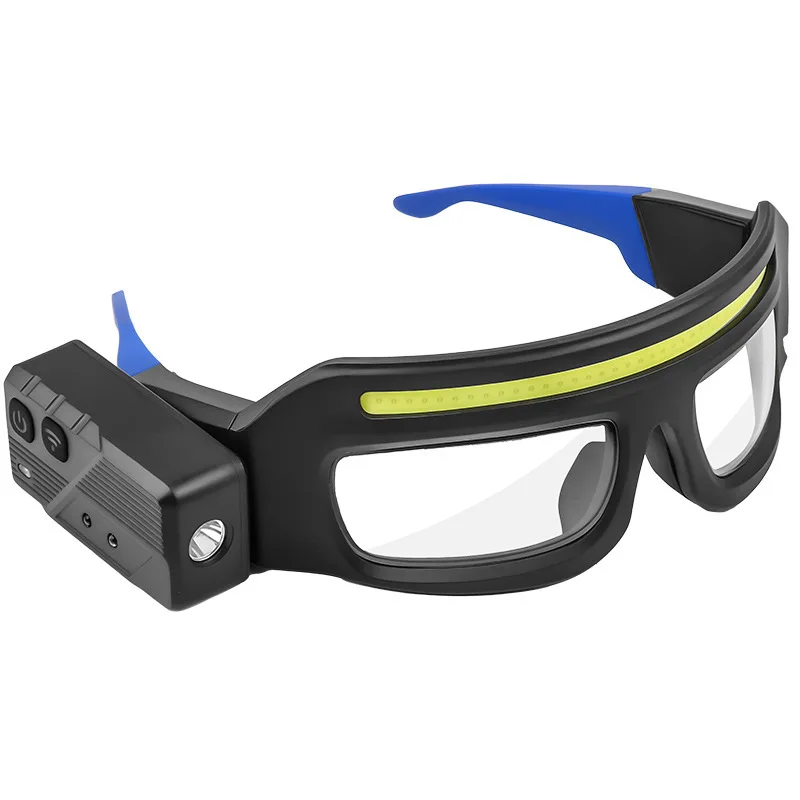 Hanging ear type strong light headlight long battery life lithium battery outdoor riding silicone induction glasses light