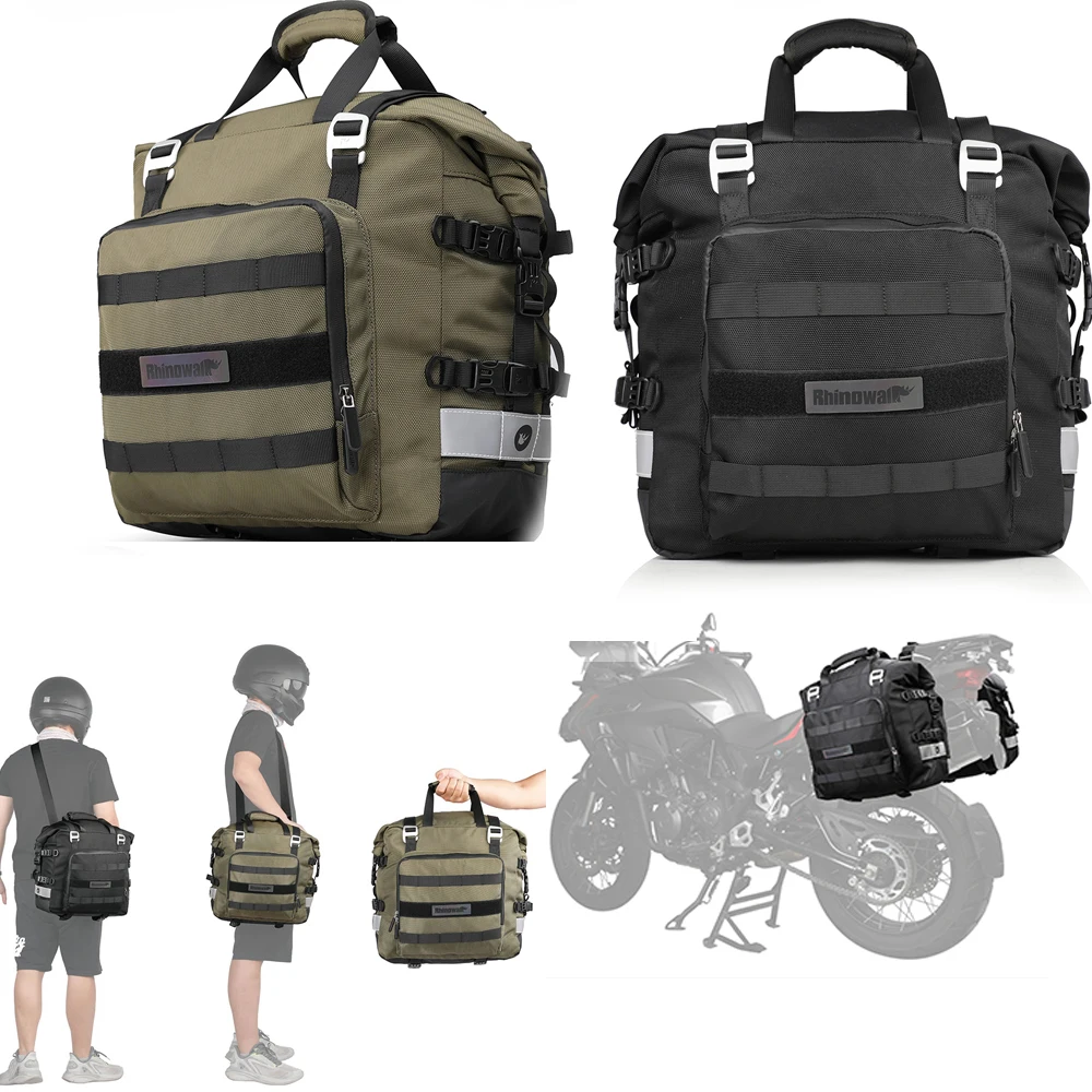 

Rhinowalk Motorcycle Side Bag 20L Universal Motorcycle Saddle Bag Riding Travel Motorbike Luggage Box
