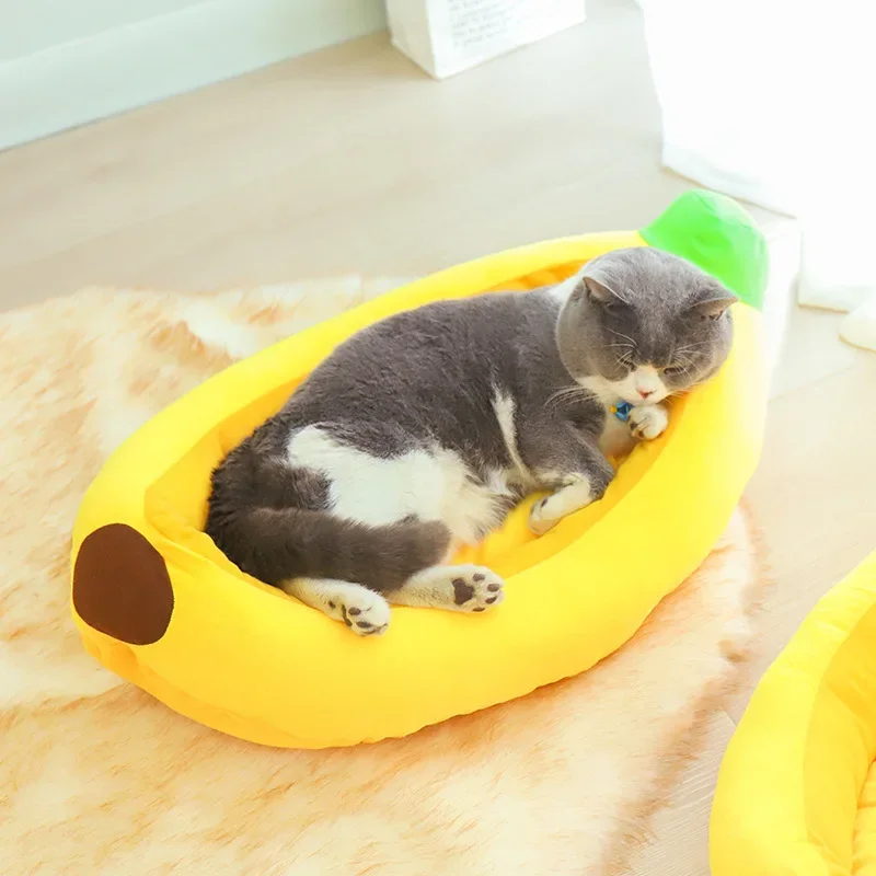 

Pet Bed Open Banana Shaped Cat and Dog Kennel Available for All Seasons Pet Supplies for Small and Medium-sized Dogs