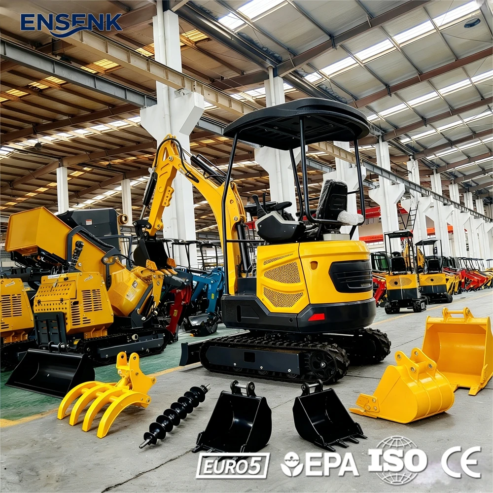 

Mini Excavator 1.2Ton Multifunctional Construction 1.2Ton Excavators 1.8Ton Kubota Engine Europe CE Manufacturer Direct Sales