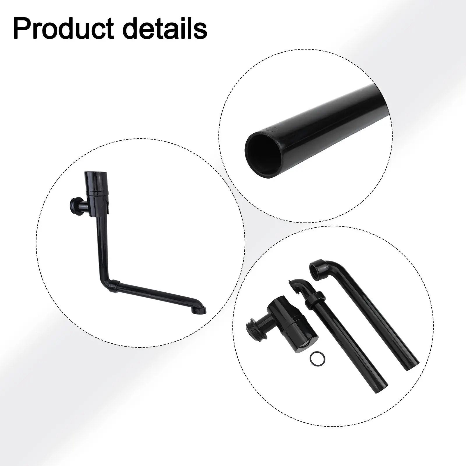 1 1/4 Inch Adjustable Washbasin Siphon High-quality Silicone Seal Leak-proof Sealing 360-degree Rotatable Design