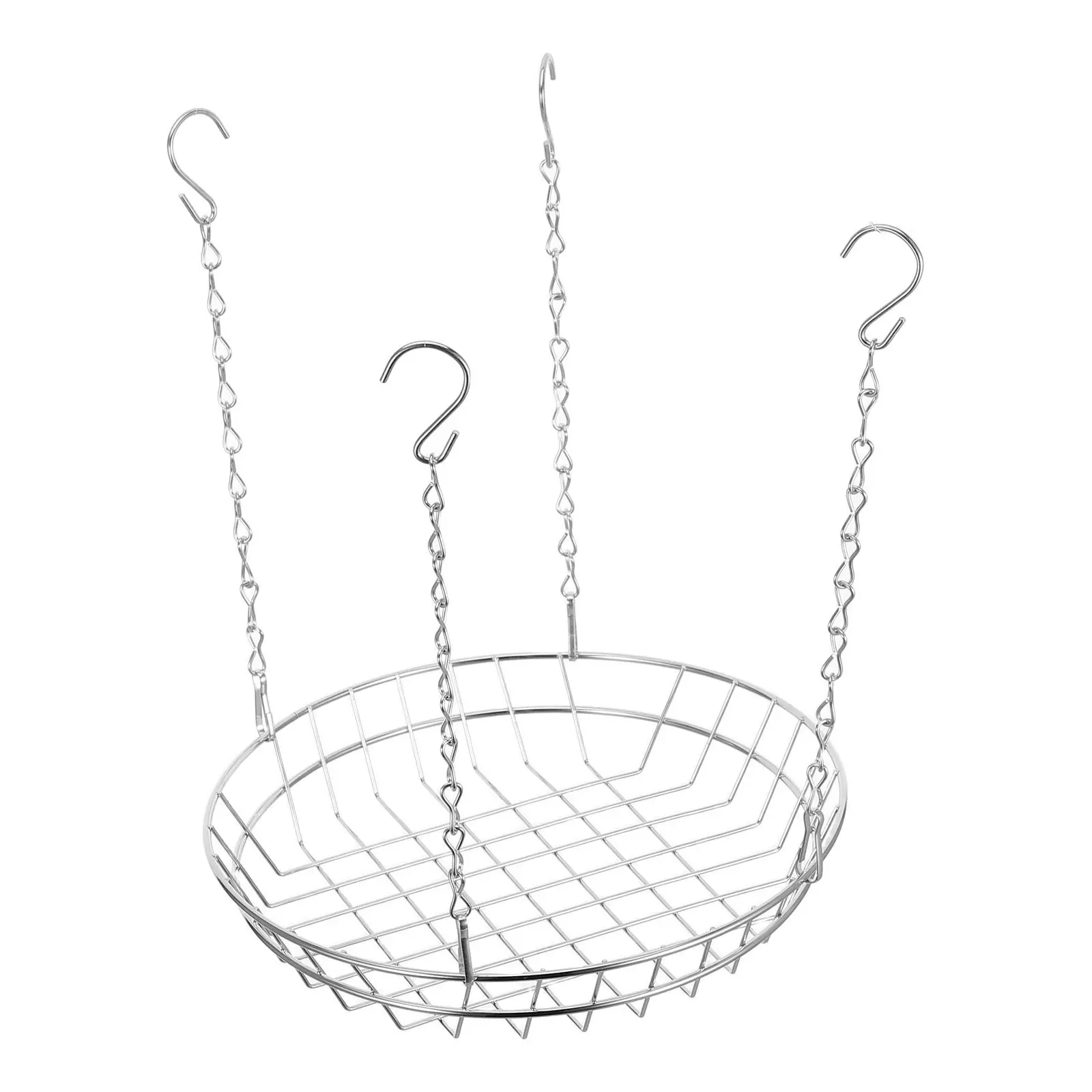Adjustable Planter Insert Riser Flower Pot Stand Stainless Steel Height Adjustable Chain Hook Pot Hanger for Large Tall Pots
