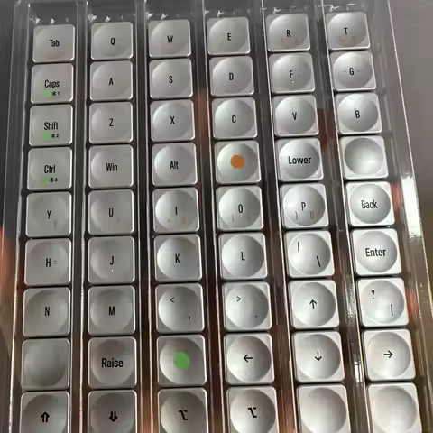 LAK LCK Low Profile Keycap Set Custom PC Choc V2 54key 1353 Cross Axis Thin Cornix Mechanical Keyboard Keycaps for MX Switch