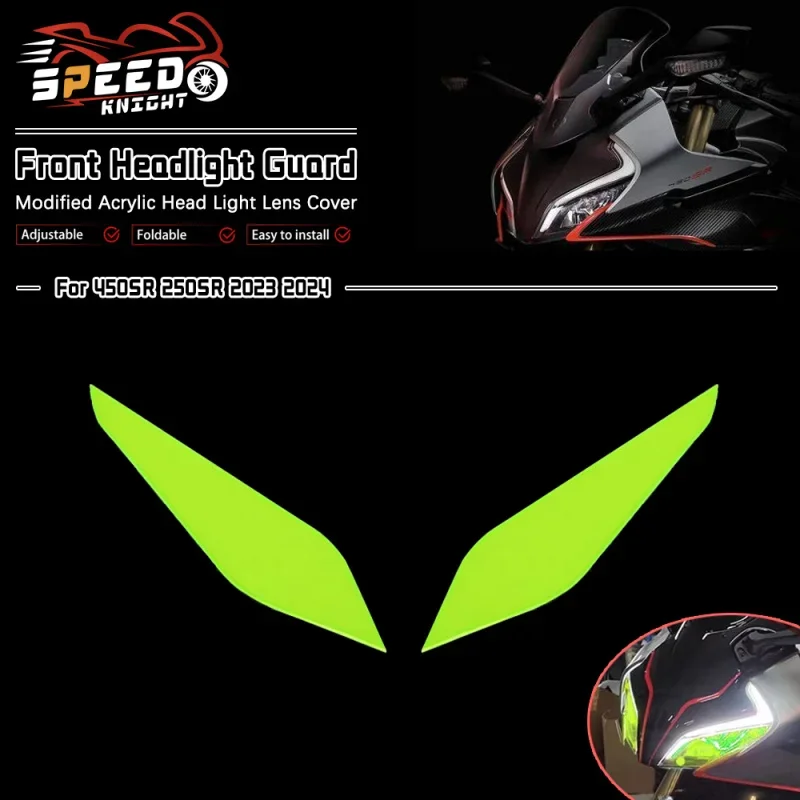 

New motorcycle acrylic front headlight guard head light lens cover protector For 450sr 250sr 450 Sr 2023 2024