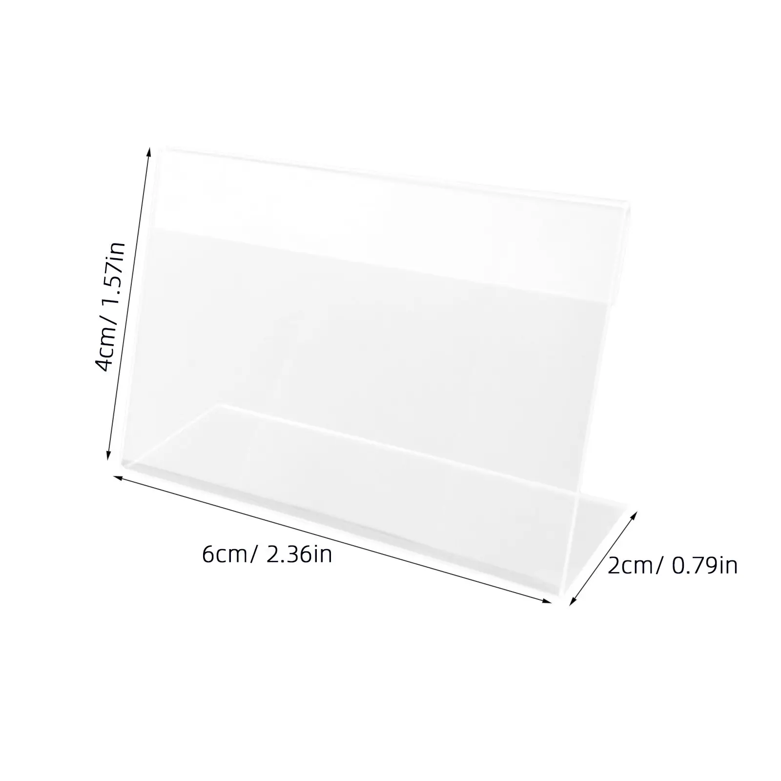 30Pcs 6x4cm Premium Acrylic Price Tag Holder Easy Clip on Shelf Label for Mall Shop Retail Store Clear Plastic Display Tags