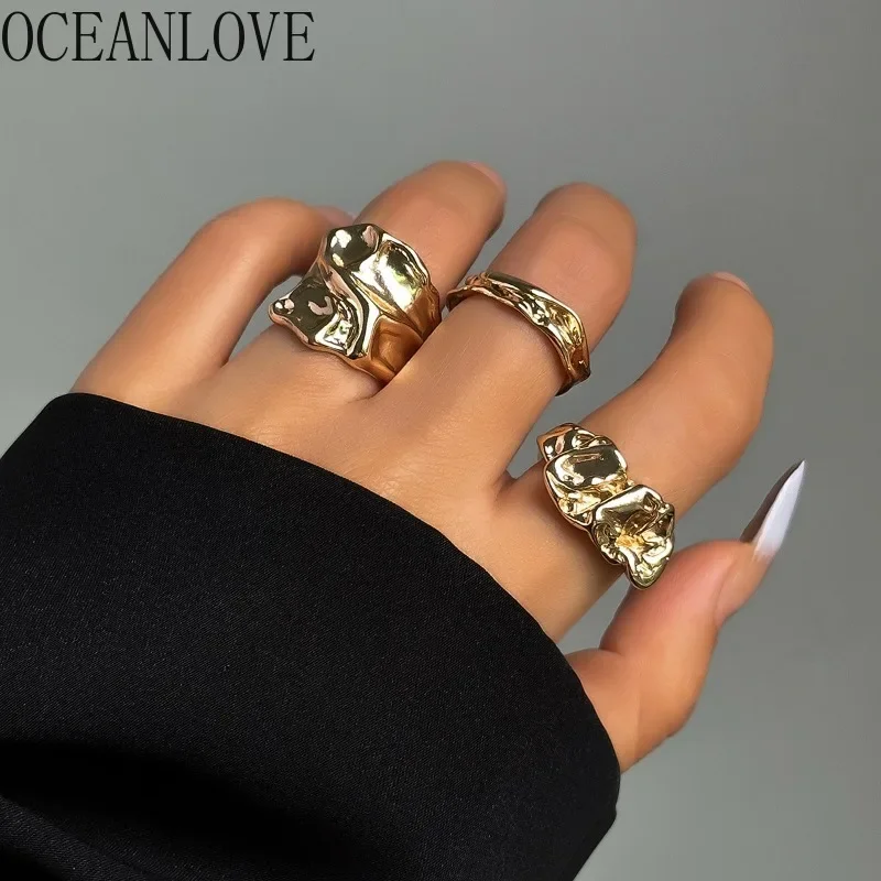 Draweye Irregular Rings for Women Punk Style Vintage Hiphop Forefinger Jewelry Fashion Grunge Hyperbole Anillos Mujer