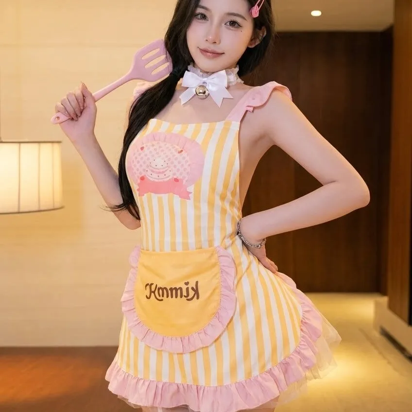 New Style Chef Maid Sexy Sweet And Cute Maid Outfit Pure Desire Apron Sexy Uniform Fun Outfit Pure Desire Charming Dress 9PEQ