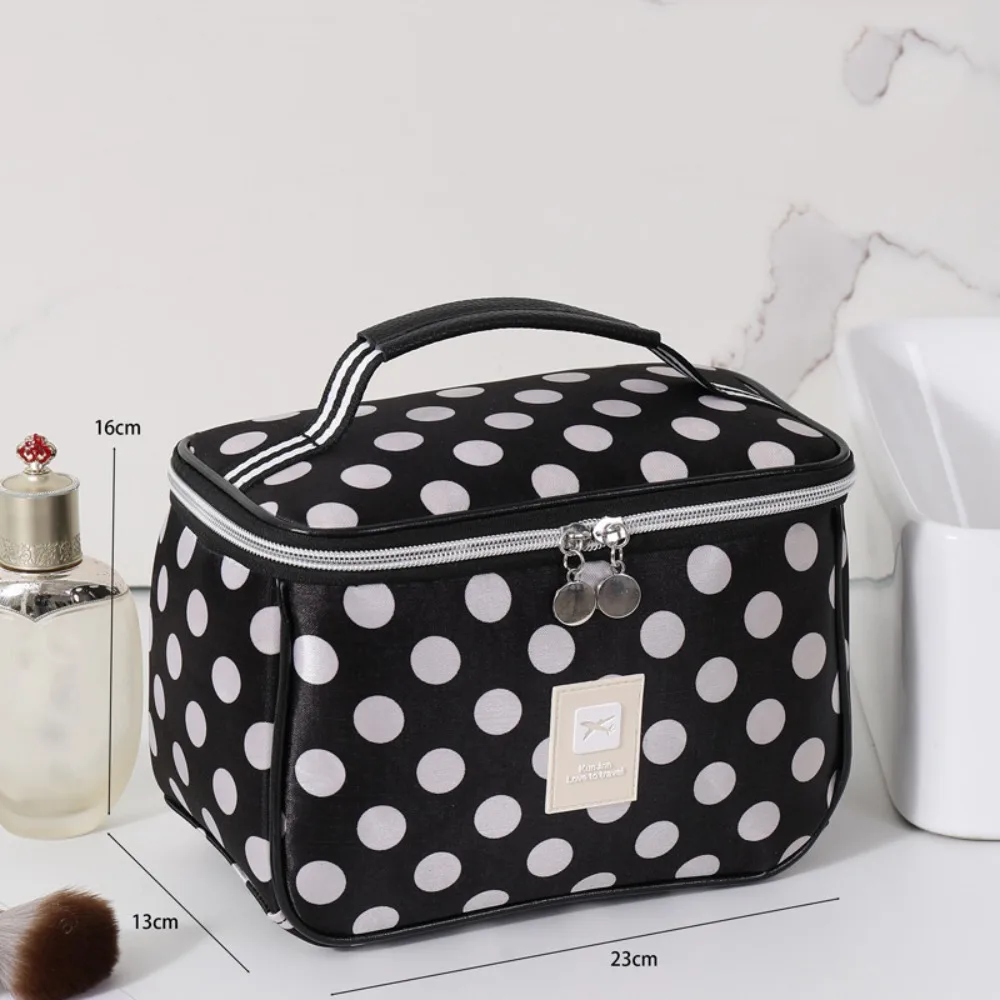 

Модная французская косметичка в горошек, сверхлегкая косметичка большой емкости, портативная складная дорожная сумка для монет