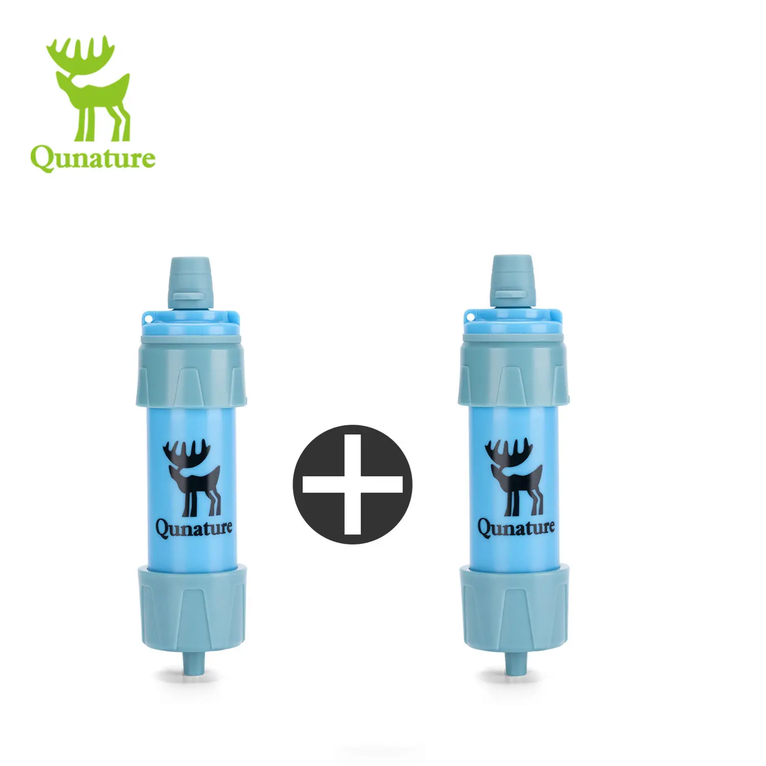 

Qunature Water Filter Portable Drinking Straw Set Direct-Flow Filtration for Emergency Water Intake Travel Wilderness Survival