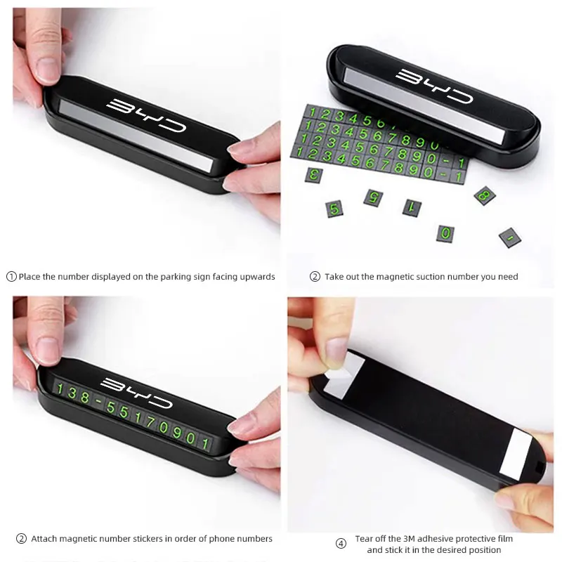 مواقف السيارات رقم الاتصال لوحة نقل بطاقة اتصال السيارة ل BYD Tang F3 E6 Atto3 Yuan Plus Song Max F0 G3 I3 Ea1 Dmi 2din S7 E3