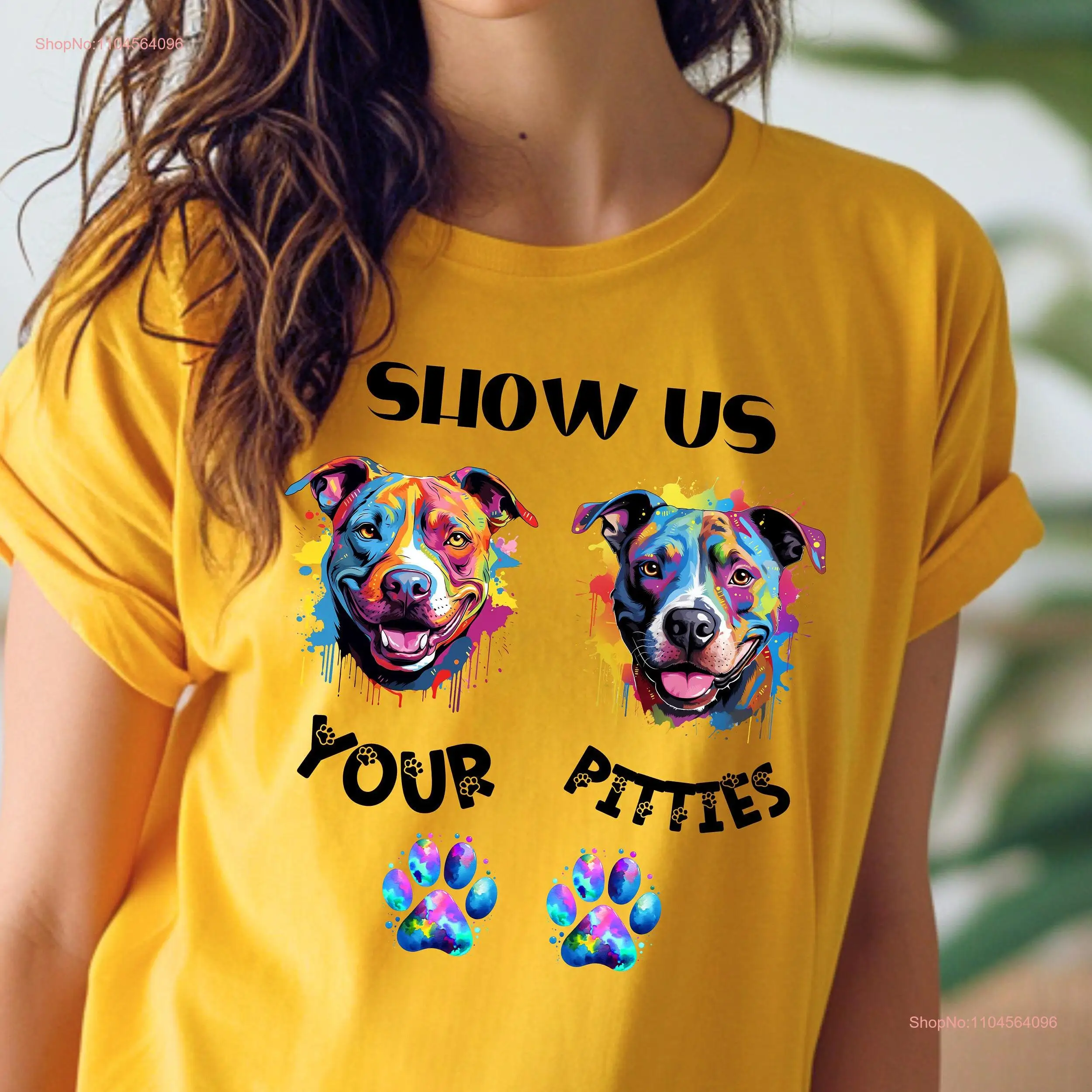 Pitbull T Shirt s For Dog Lovers Softstyle Show Us Your Pitties Great Bully Breed long or short sleeves