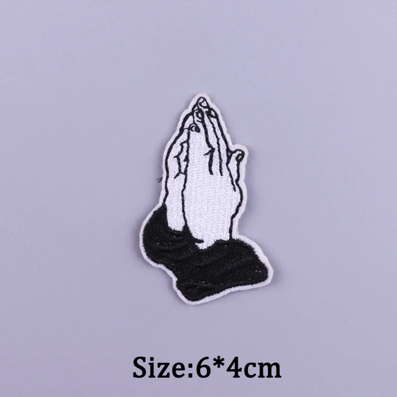 Van Gogh Stickerei Patches Für Kleidung Jesus Kreuz Patch Aufkleber DIY Eisen Auf Patches Für Kleidung Brief Punk Abzeichen Applique – Detail 27