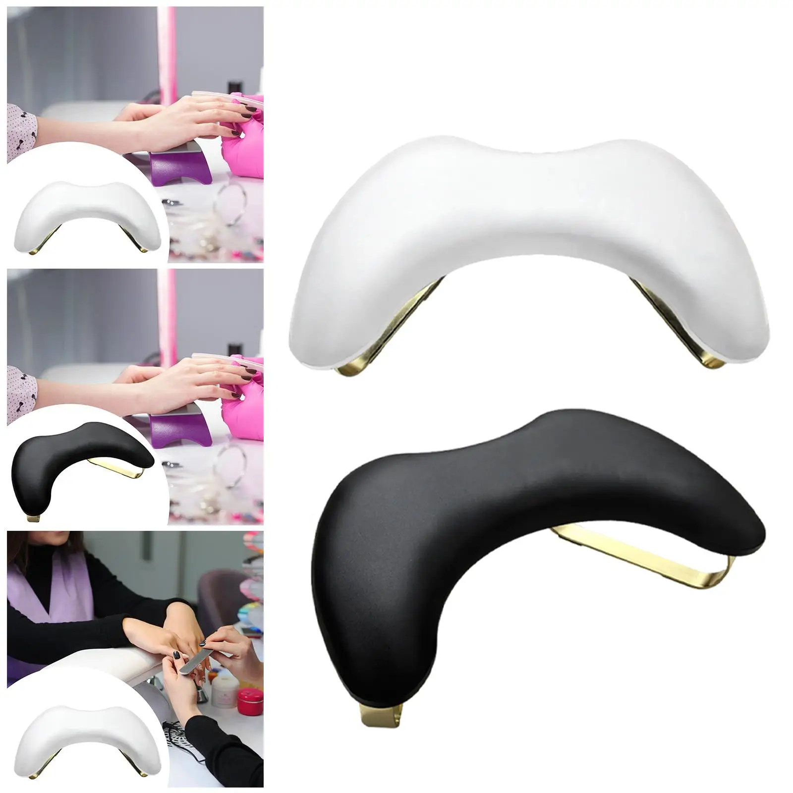 Nail Art Hand Pillow PU Leather Manicure Arm Rest Non Slip Nail Equipment Cushion Support for Nail Salon