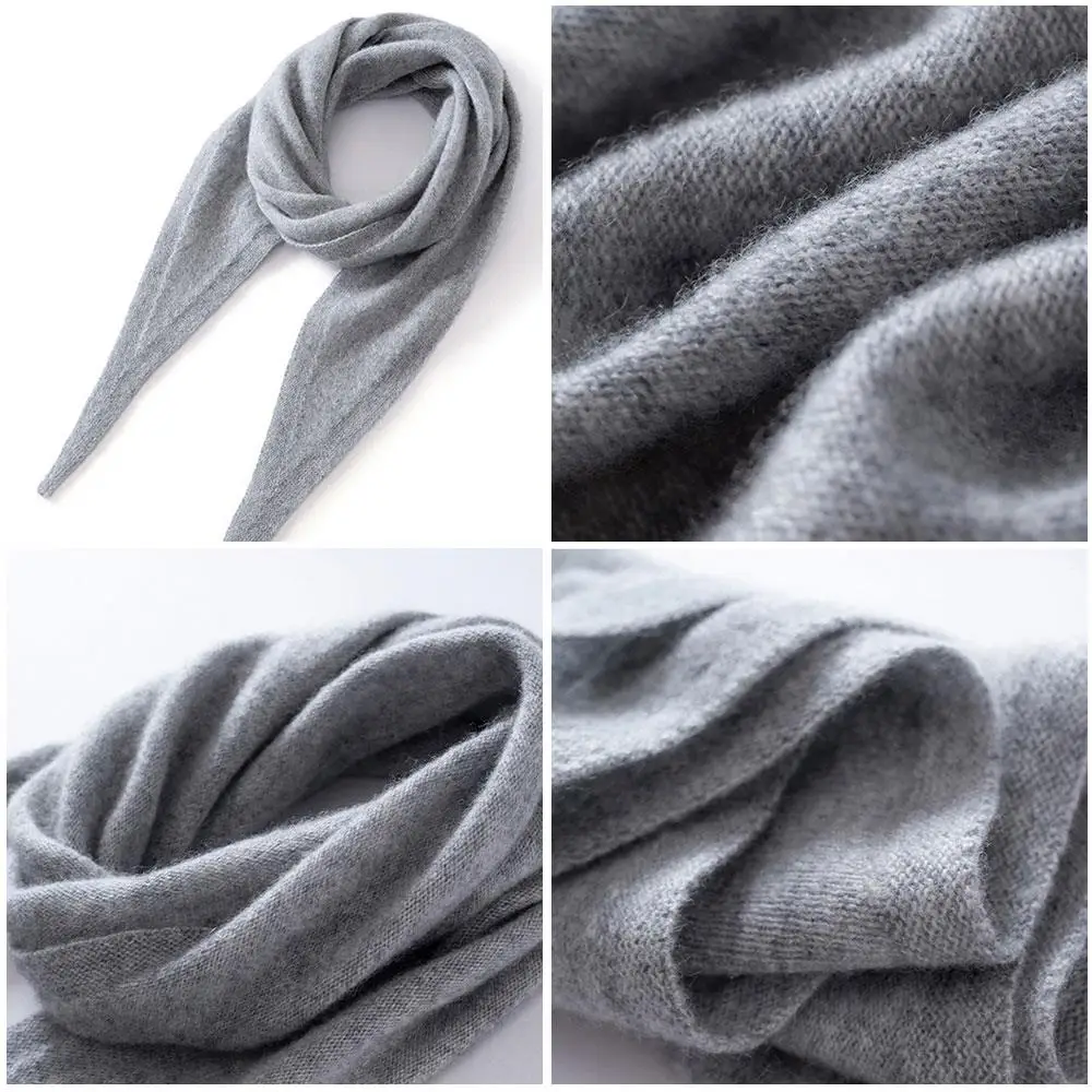 

Зимний вязаный шарф, женские теплые шарфы, яркий однотонный дизайнерский шарф, шаль, мягкий кашемировый шарф, ветрозащитные треугольные шарфы