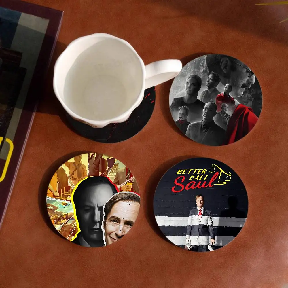 Better Call Saul Classic Vintage Wooden Coaster Coffee Teacup Decoration Coffee Shop Beverage Shop Family Restaurant