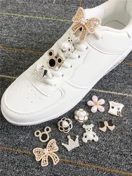 Luxury Rhinestone Shoelace Decoration Diy Jewelry Laces Buckle Women Sneaker Decor Metal Shoe Charm Accessories Girls Party Gift