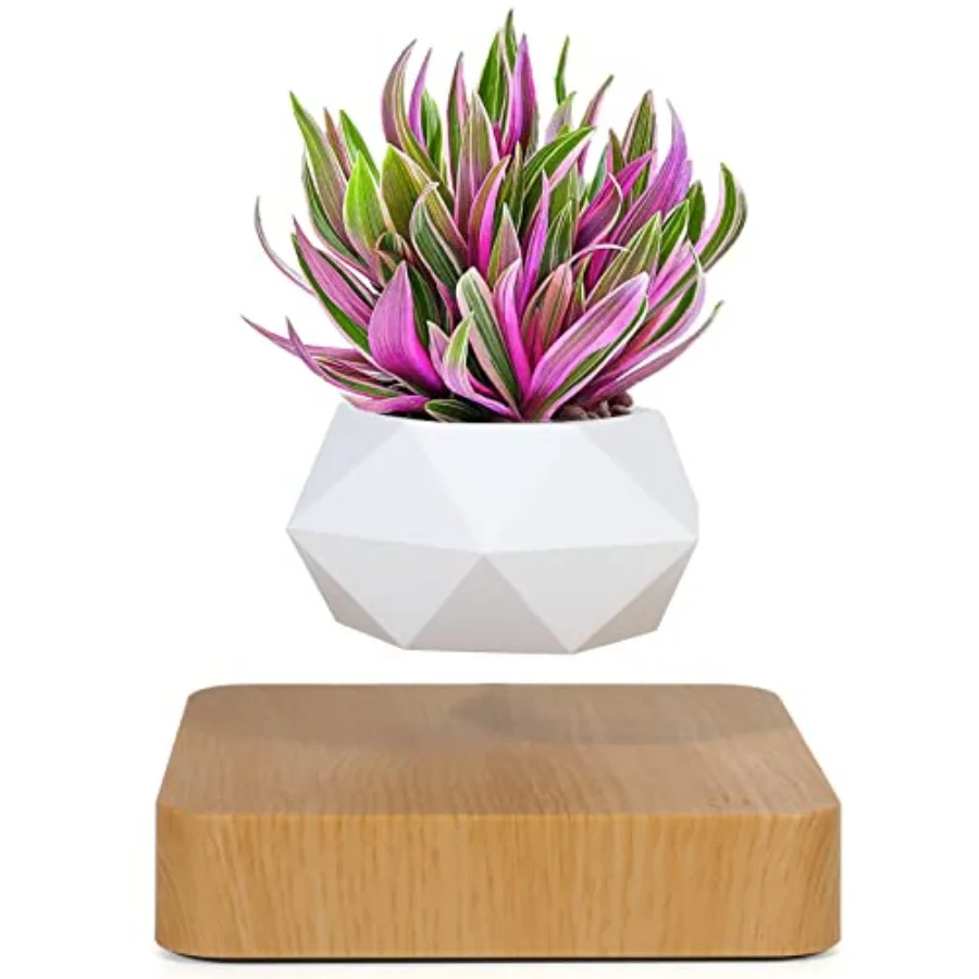 

Levitating Air Bonsai Pot Cool Stuff Rotation Flower Pot Planters Potted Plant Home Desk Decor in Flower Pots Planters from Hom