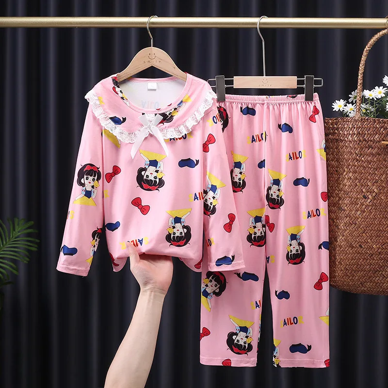 Kawaii Sanrio Girls Pajama Sets Comfortable Soft Princess Style Sleepwear Set High Quality Trendy House Clothes Autumn Winter