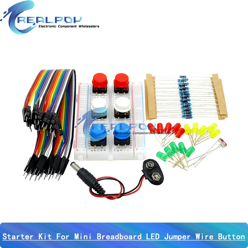 مجموعة المبتدئين لـ UNO-R3 لوحة تجارب صغيرة LED زر سلك توصيل معزز لـ Arduino Diy Kit معمل التعليم المدرسي