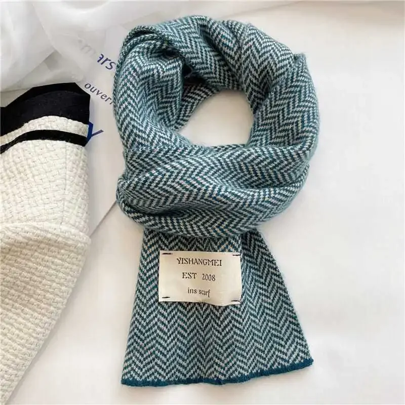 لينة محبوك سميكة المرأة وشاح أنيق الخريف الشتاء تنوعا زيبرا نمط الصوفية الرقبة أدفأ الكورية العصرية