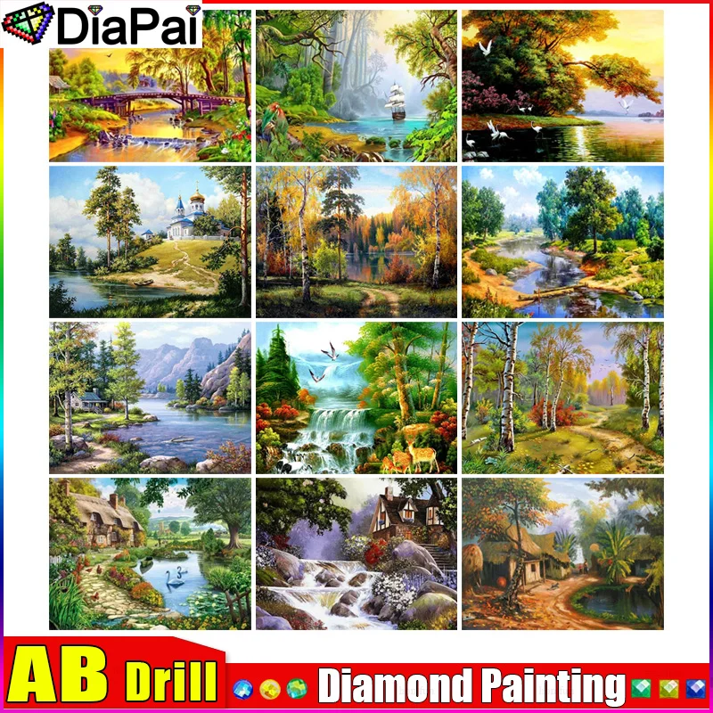 DIAPAI AB 5D DIY Full Diamond Embroidery 