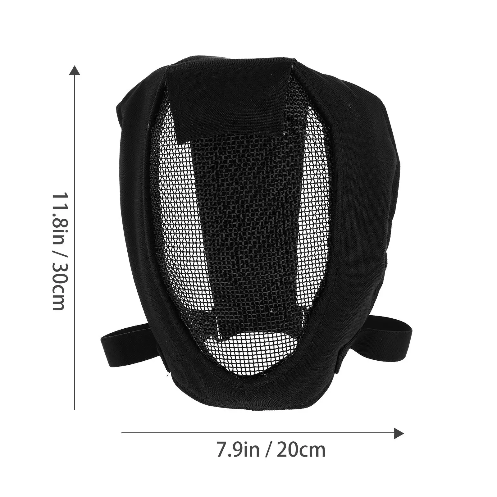 Máscara táctica de acero, tela Oxford, transpirable, protección para juegos al aire libre, alta resistencia, durabilidad, uso práctico