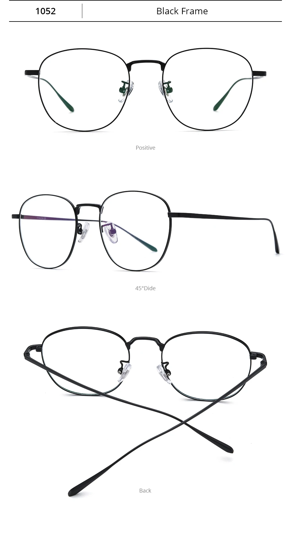 NIANZHEN Titan Legierung Brillen Rahmen Männer Runde Marke Design Gläser Frauen Ultraleicht-Gewicht Retro Brillen Brillen – Detail 8