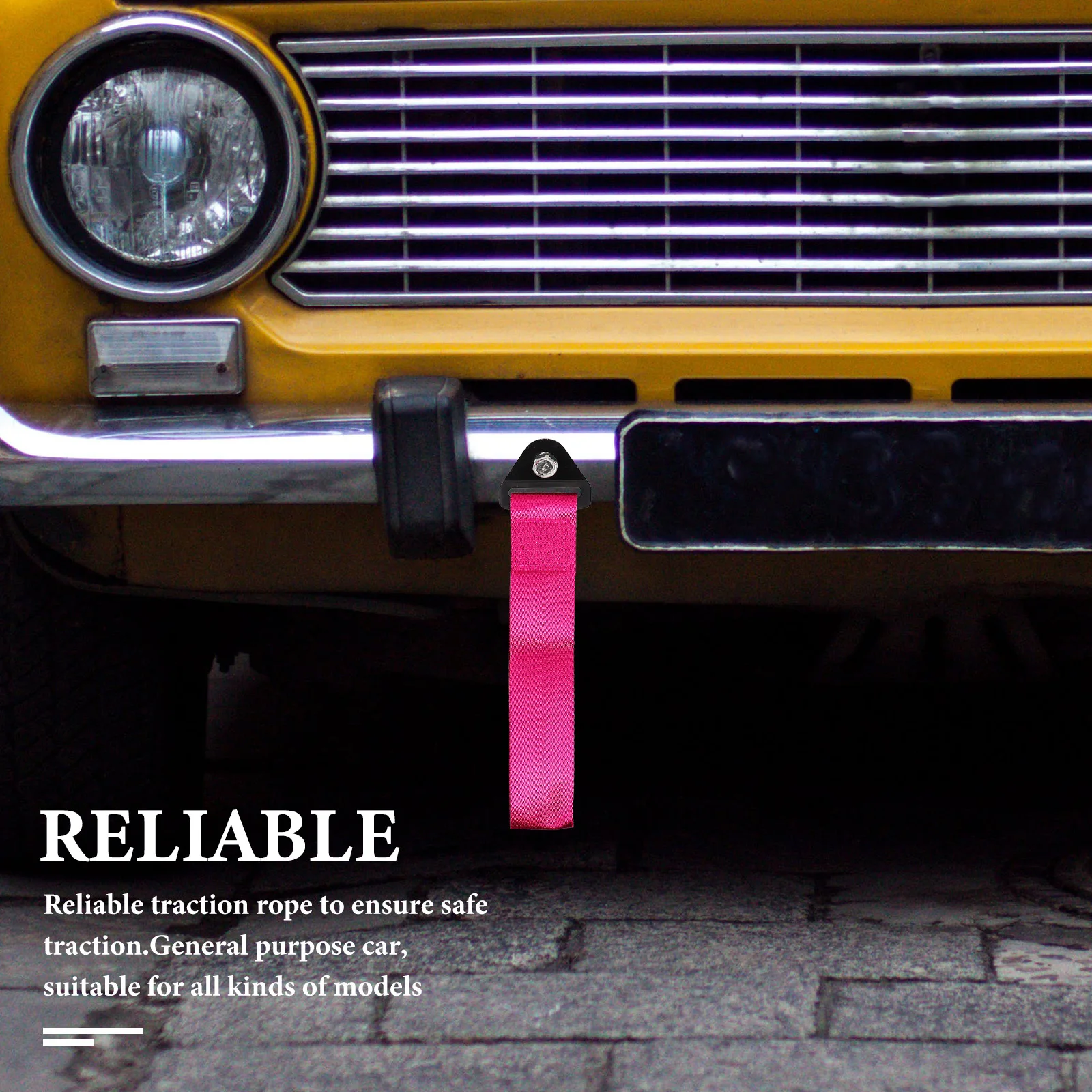 

Decorative Car Tow Strap Cool Style Vehicle Exterior Accessory Easy Install Towing Decoration Car Tow Strap Decor