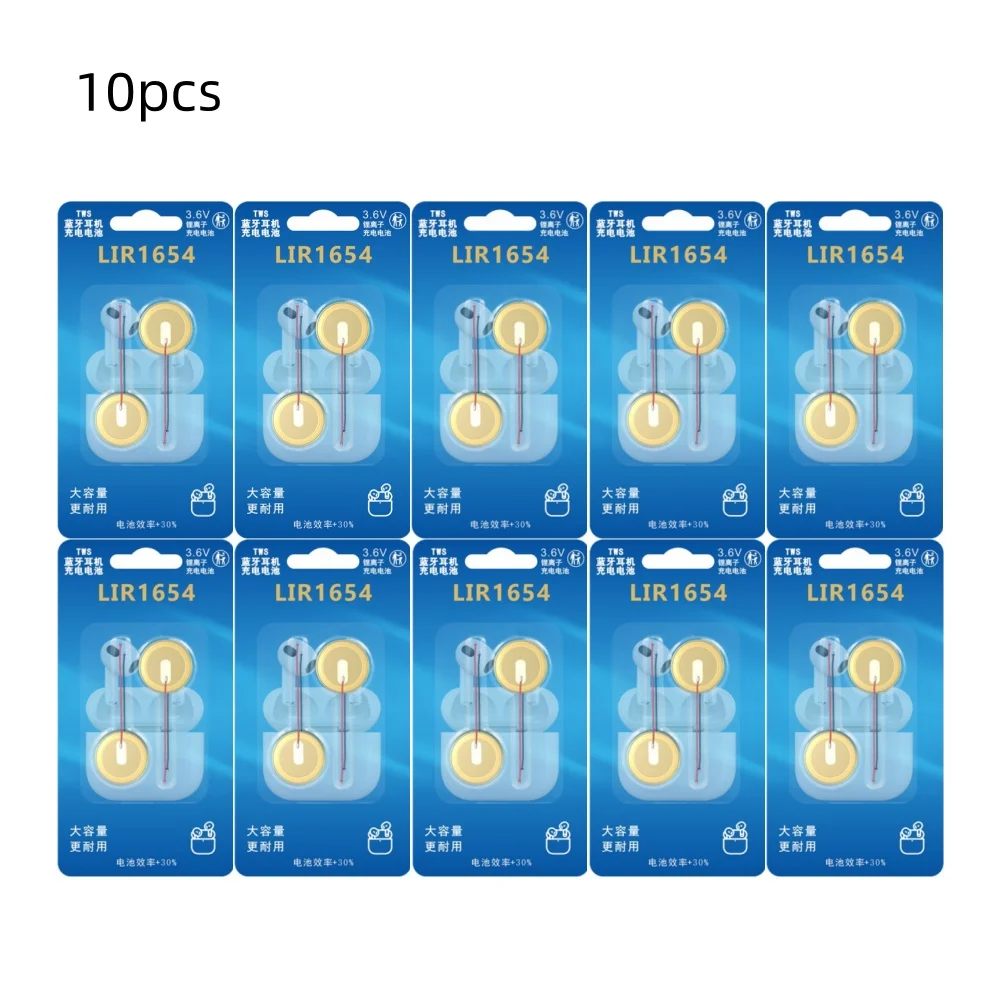 

3.6V 110mah LIR1654 steel shell button battery for TWS Bluetooth headset battery