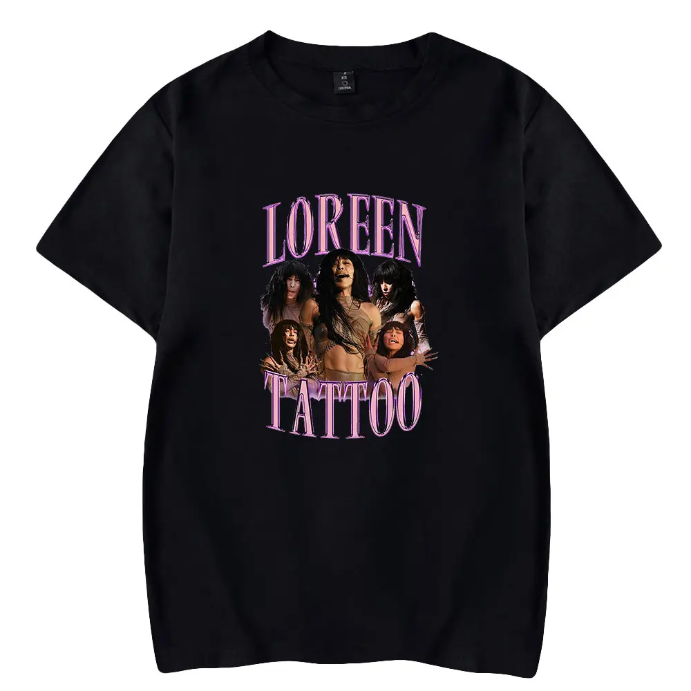 

Loreen шведская певица Merch Футболка с принтом унисекс модная повседневная футболка с принтом манга уличная одежда